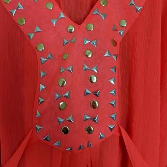 Neon orange Steve Madden swim cover up - Picture 3 of 6